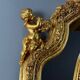 Large Louis XV style mirror in carved and gilded wood, 19th century