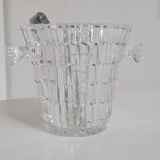 Seau à glace en cristal et sa pince en inox