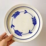 set of 5 dessert plates in Terre de Fer Salins model Jenny early 20th century
