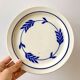 set of 5 dessert plates in Terre de Fer Salins model Jenny early 20th century