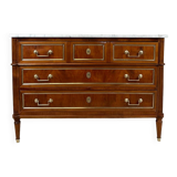 Louis XVI style chest of drawers in cherry wood, 20th century period