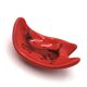 Red ceramic pocket emptier by Jean de Lespinasse, 1960s