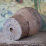 Old hat head, wooden cap, wooden milliner's head, old wood, collection, decoration