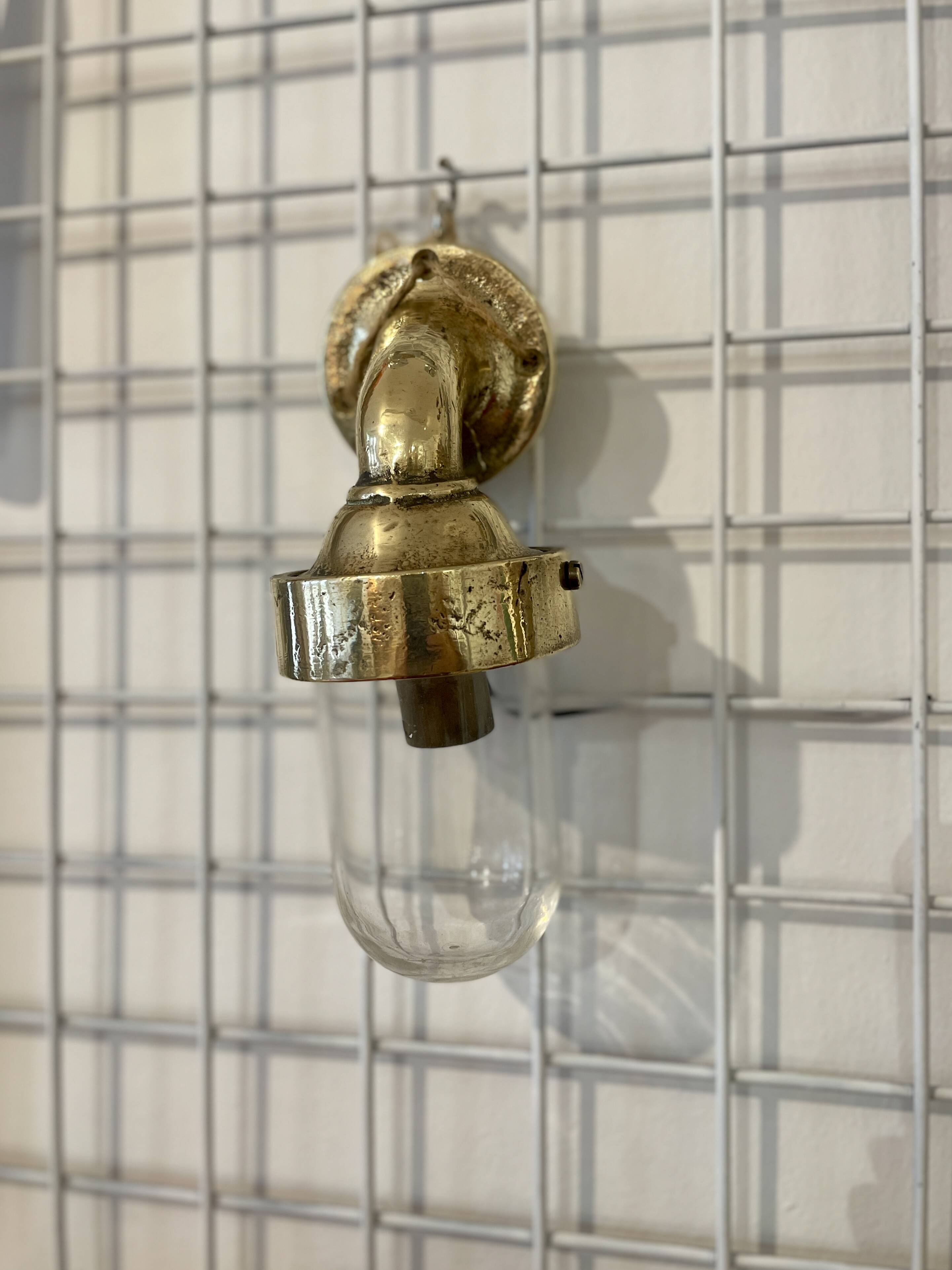 Brass marine wall light