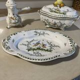 Tureen and sauce bowl Moustier bird