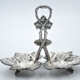 Old solid silver saleron, hallmarks from Spain, art nouveau, collection