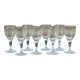8 old water glasses engraved with a large frieze late XIX-XXth