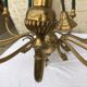12 spoke solid bronze chandelier