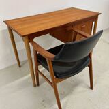 Danish Petite Teak & Beech Desk, 1950s.