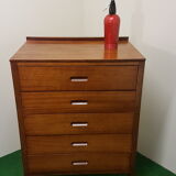 Teak chest of drawer