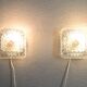 Mid century modern germany cut glass flush mount set 60s