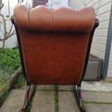 Rocking leather Chesterfield