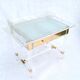 Bureau en verre acrylique et laiton par Charles Hollis Jones