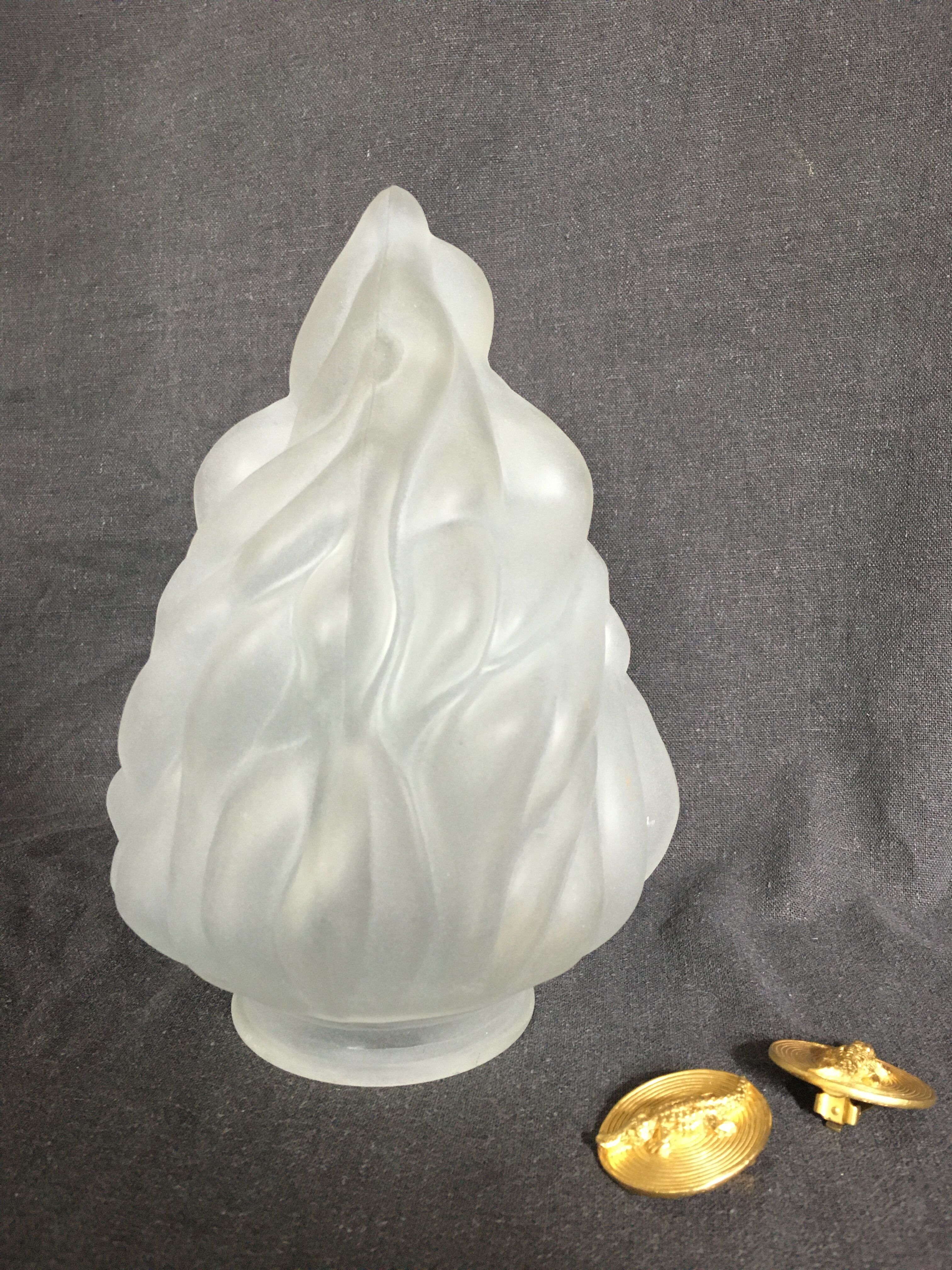 Frosted glass flame lampshade