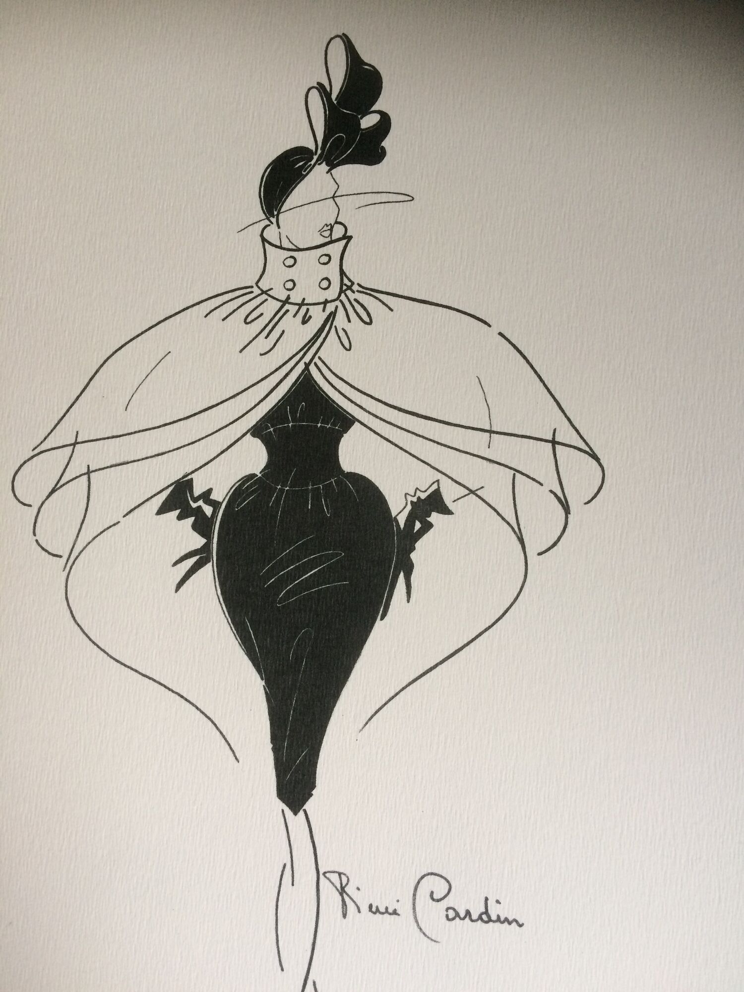 PIERRE CARDIN: Superb illustration of press mode - end of the 1980s.