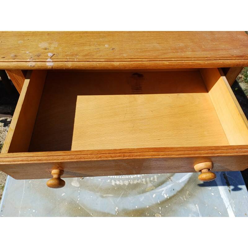 Bedside table, oak magazine rack