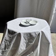 Vintage serving dish in white porcelain with shells MP Samie D26 H4