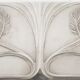 Art nouveau style box in silver metal, interior in satin, 1910