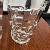 Pair of vintage vases in molded glass paste 70s