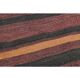 Vintage Turkish Striped Orange Purple Runner Rug 107x233