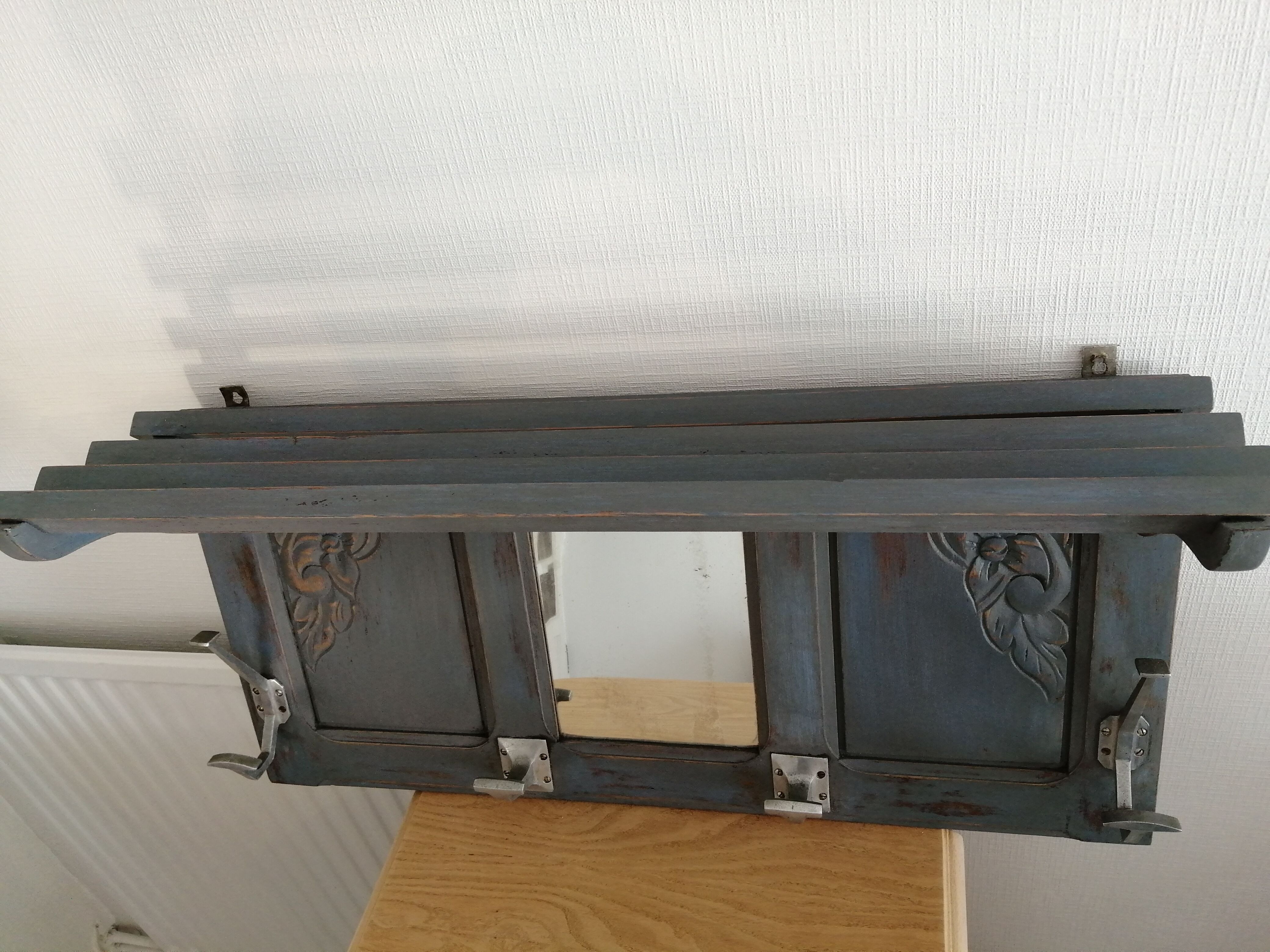 Wooden wall coat holder