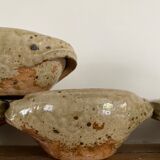Six pyrite sandstone cups
