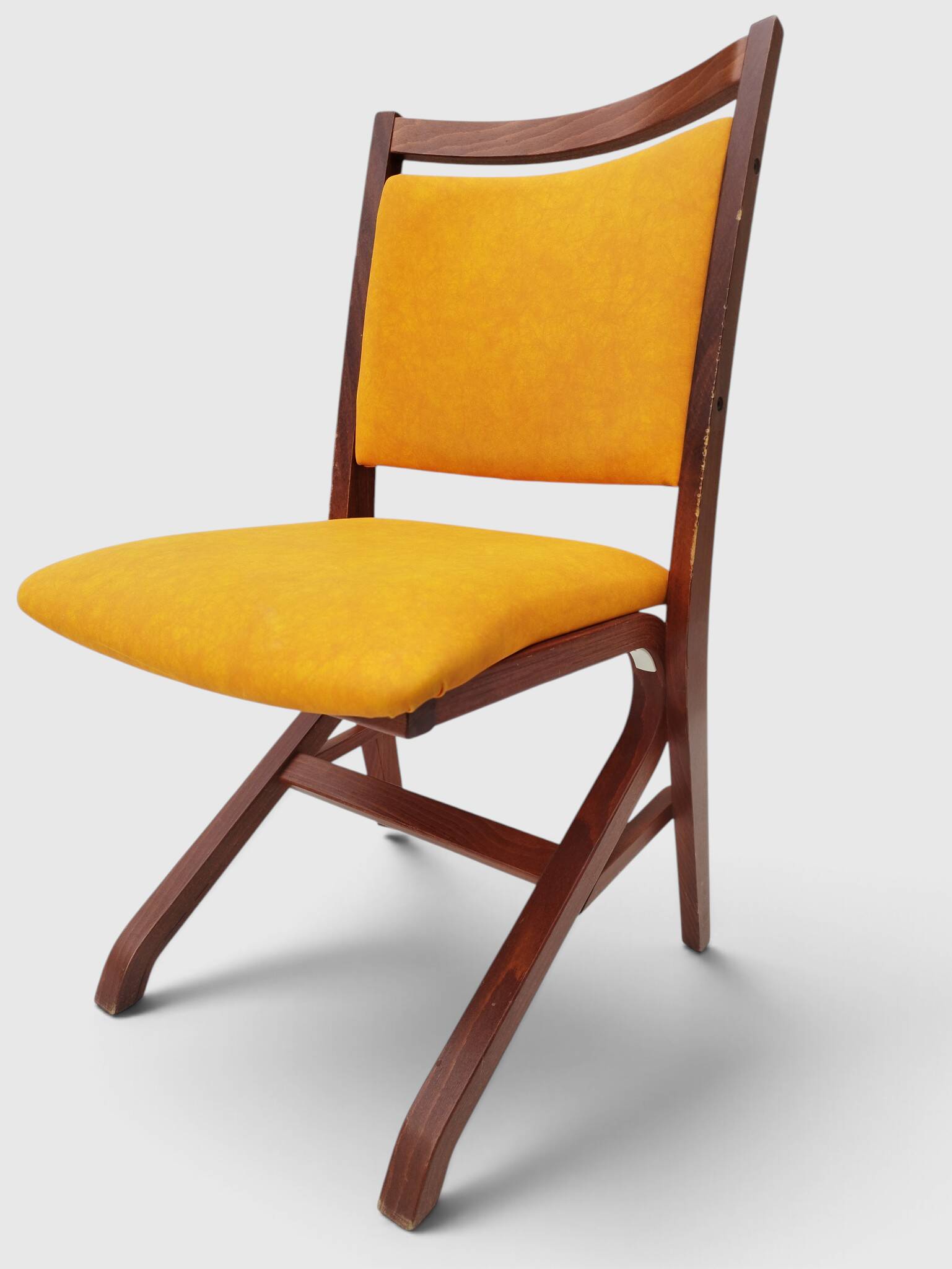 Set of 4 vintage saffron Scandinavian chairs