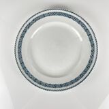 Large round dish "Rachel" Moulins des loups & Hamage, iron earth, 20th century