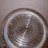 Large sharpener in molded glass and silver metal