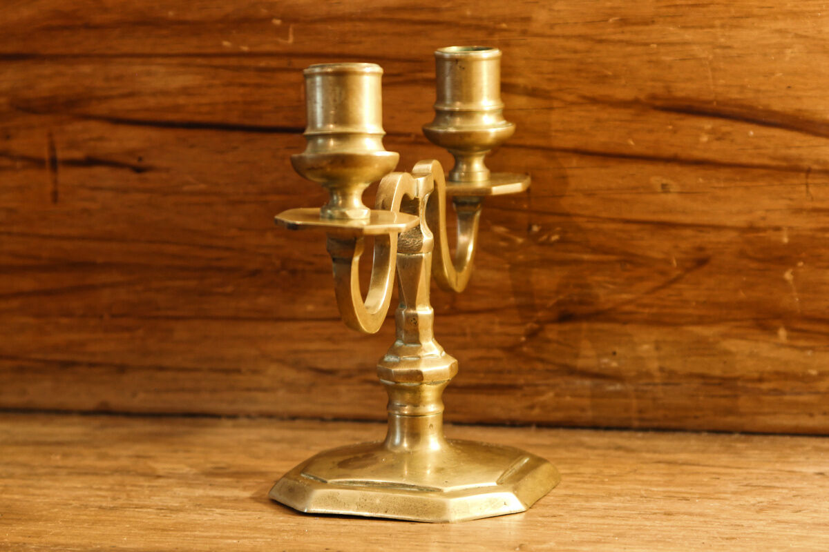 Bronze candle holder, late nineteenth century