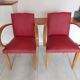 Pair of "moustache" bridge armchairs