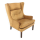 Fauteuil scandinave en cuir, Suède, 1960