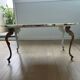 Vintage coffee table in polychrome marble – Louis XV style – Restored