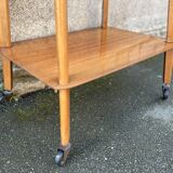 Serving trolley, TV table, varnished wood, 1950s