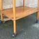 Serving trolley, TV table, varnished wood, 1950s