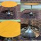 Round coffee table chrome foot, 70s