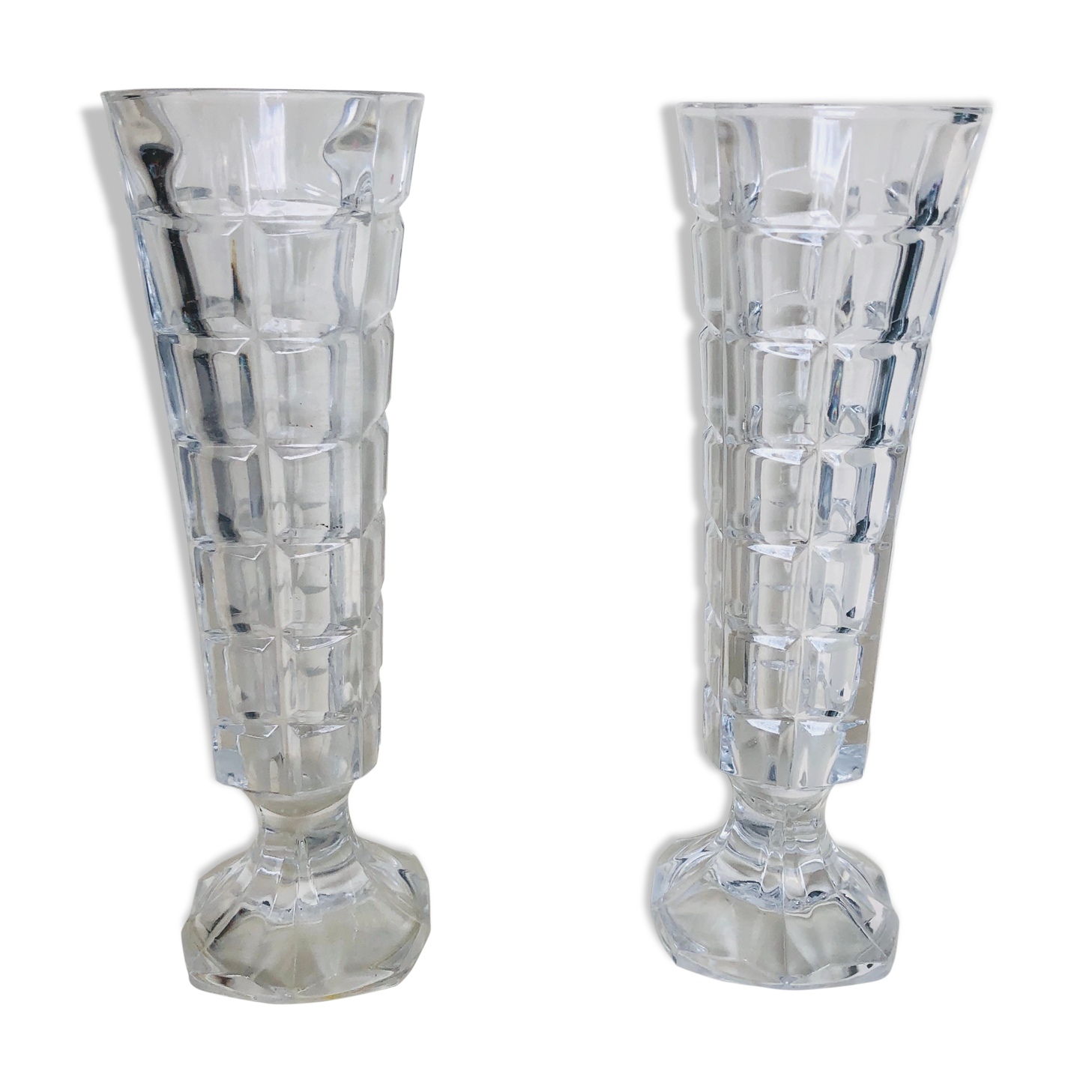 Pair of crystal vases