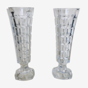 Pair of crystal vases