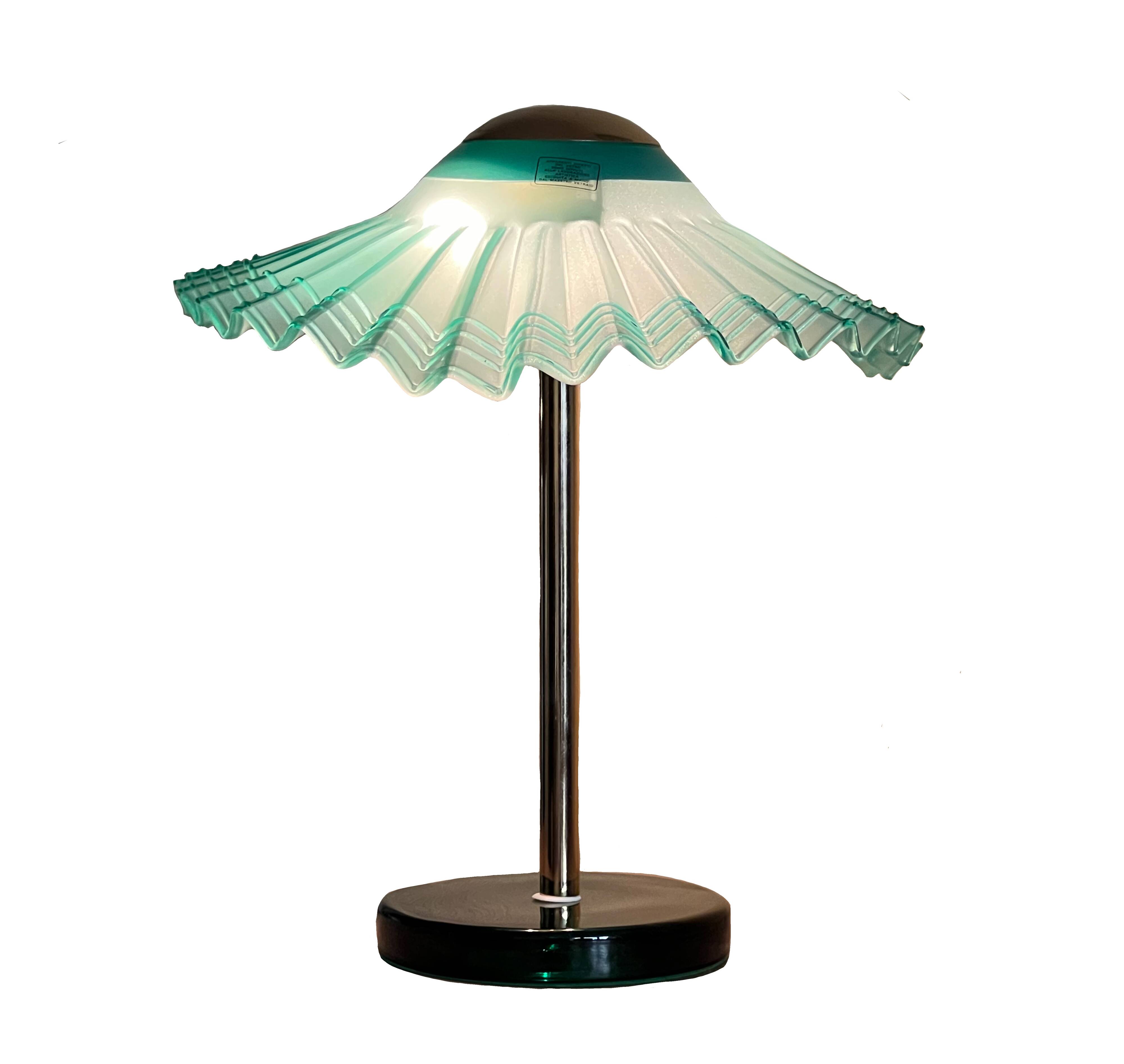Vintage Murano Glass Table Lamp, 70s