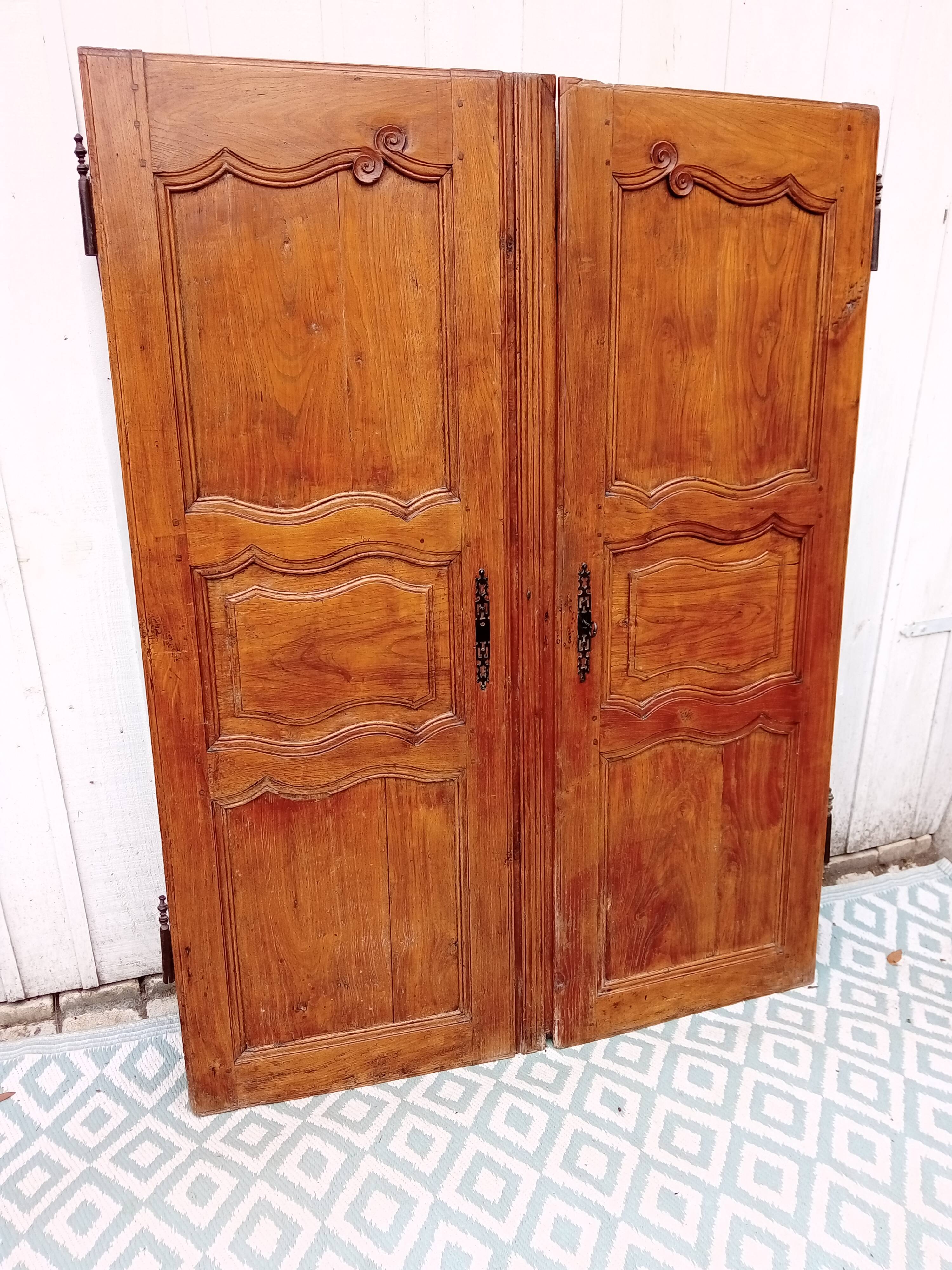 Pair of solid oak doors
