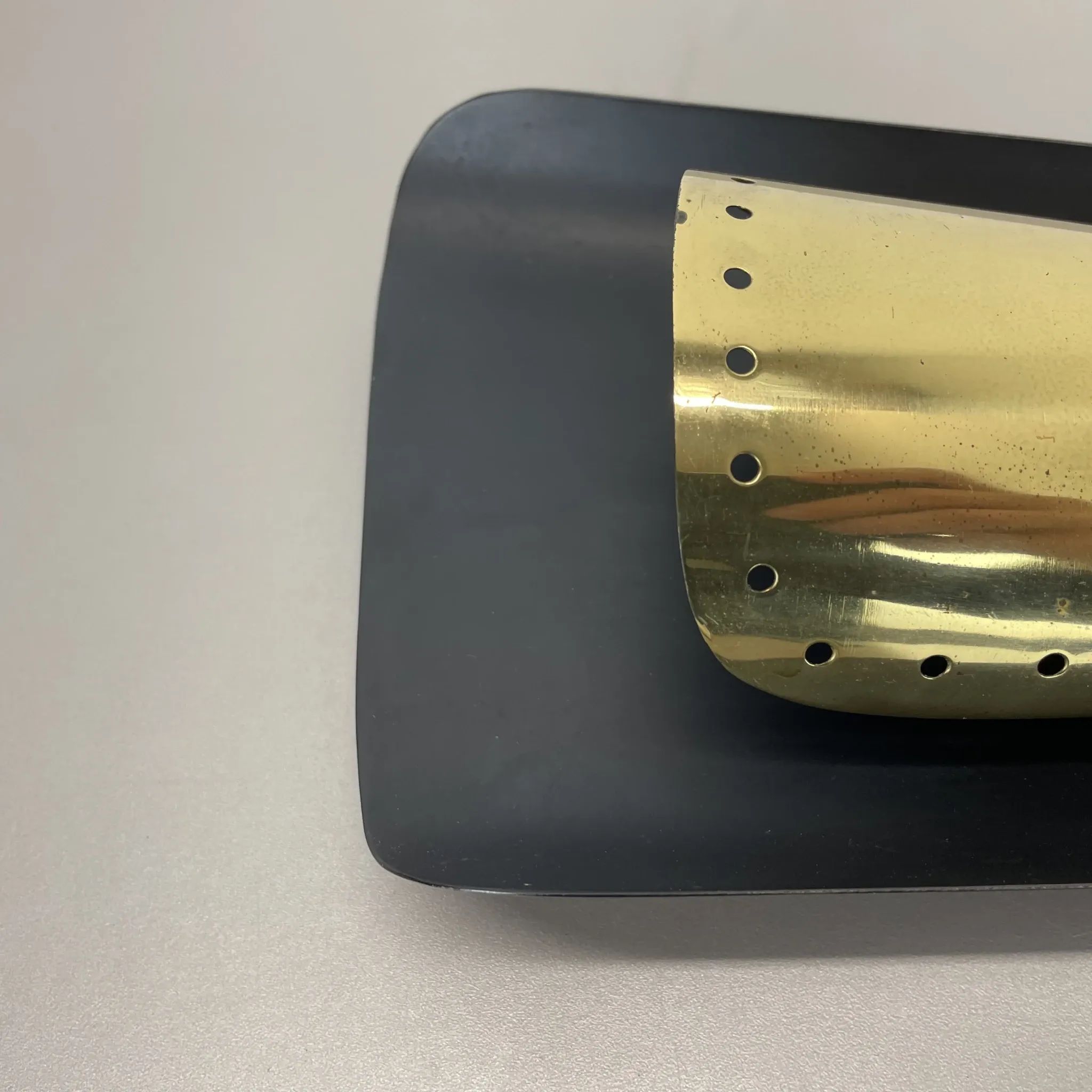 Rare Minimalist Theatre Wall Light in Brass, Italy 1950s