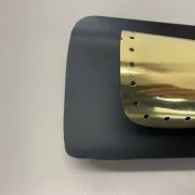 Rare Minimalist Theatre Wall Light in Brass, Italy 1950s