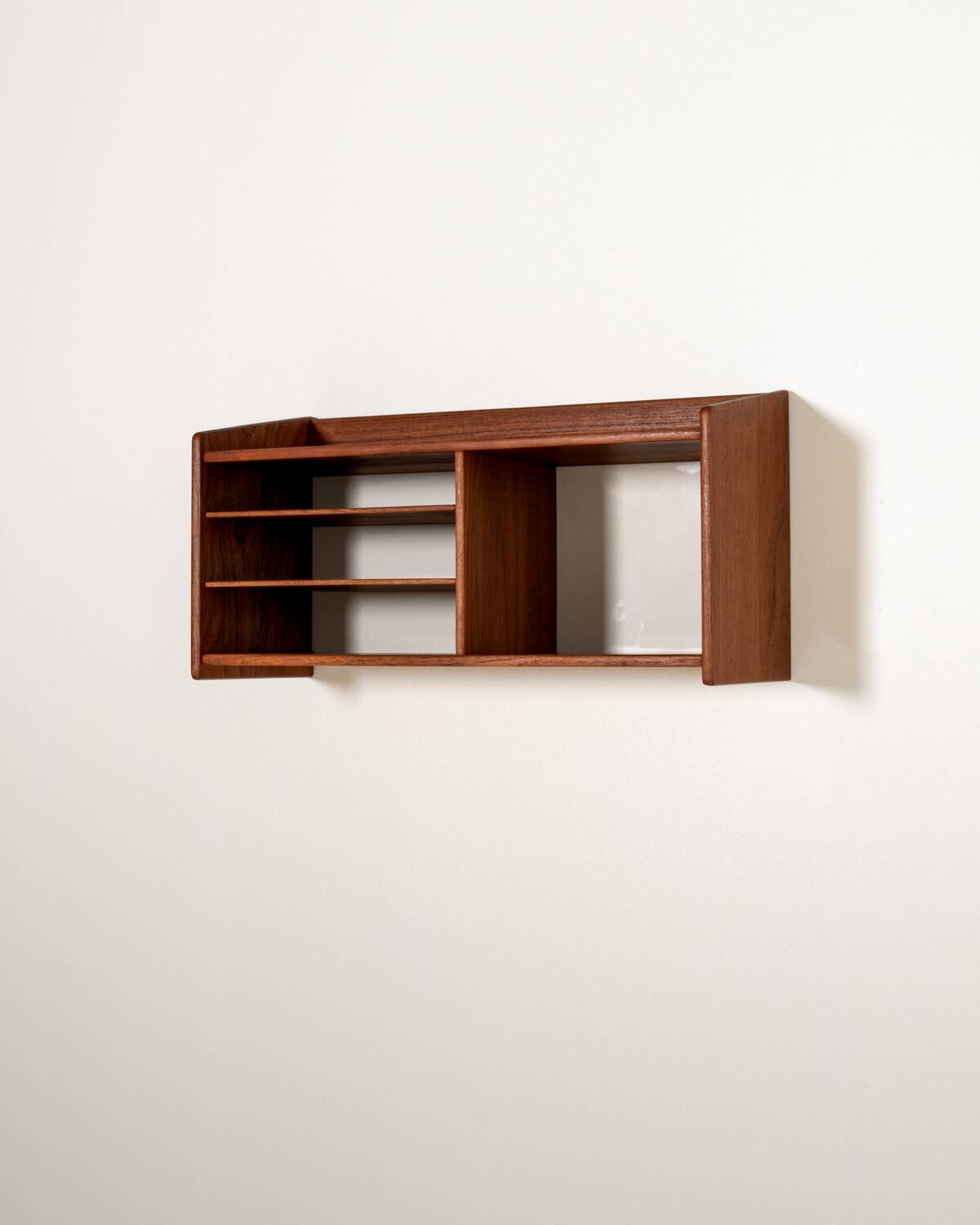 Scandinavian teak wall shelf, 1950s/1960s