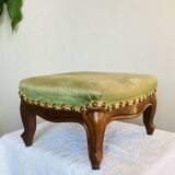 Louis XV footrest in walnut, 19th century, curved base