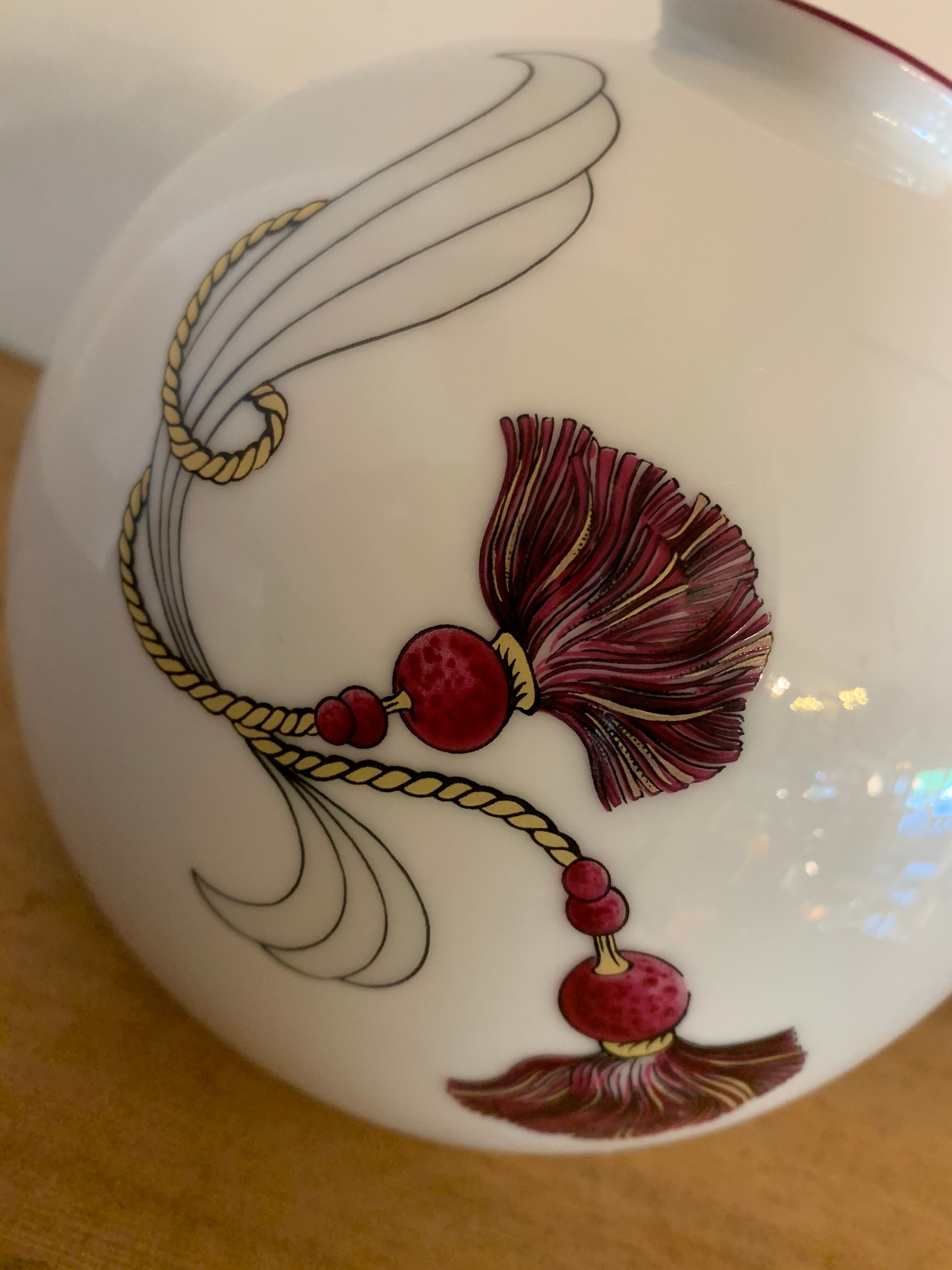 Tharaud Limoges porcelain ball vase