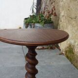 Turned wooden end table
