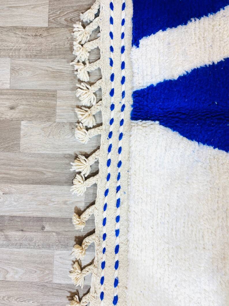 Tapis beni ouarine fait main traditionnel 250cmx150cm