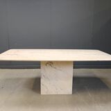 Table de salle à manger en marbre italien, années 1970