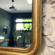 Louis-Philippe mirror gilded with gold leaf 37.5/31.5cm mercury glass