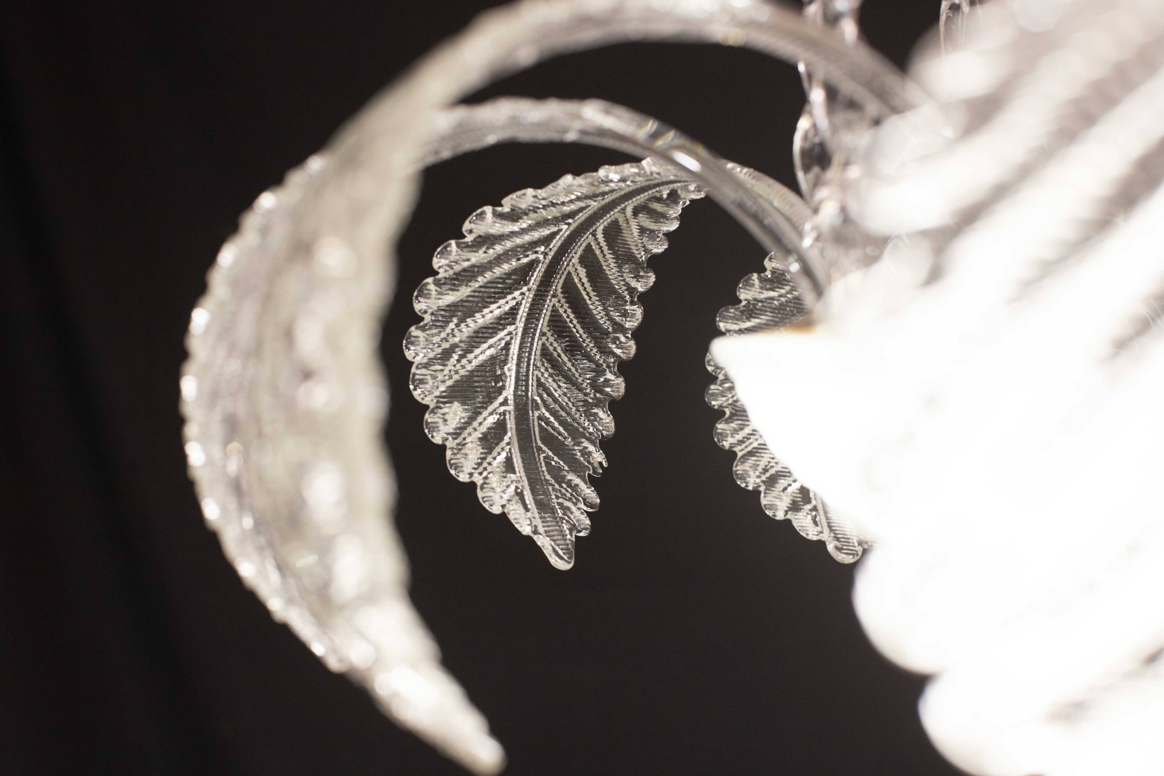 Elegant Art Decò, Barovier & Toso Chandelier, Murano Glass, 1950s